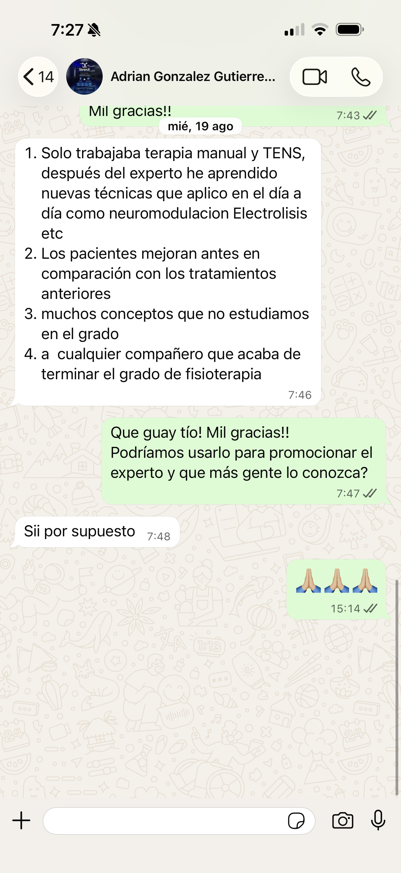 Testimonio de Adrián González, alumno del Experto en Fisioterapia Neuromusculoesquelética