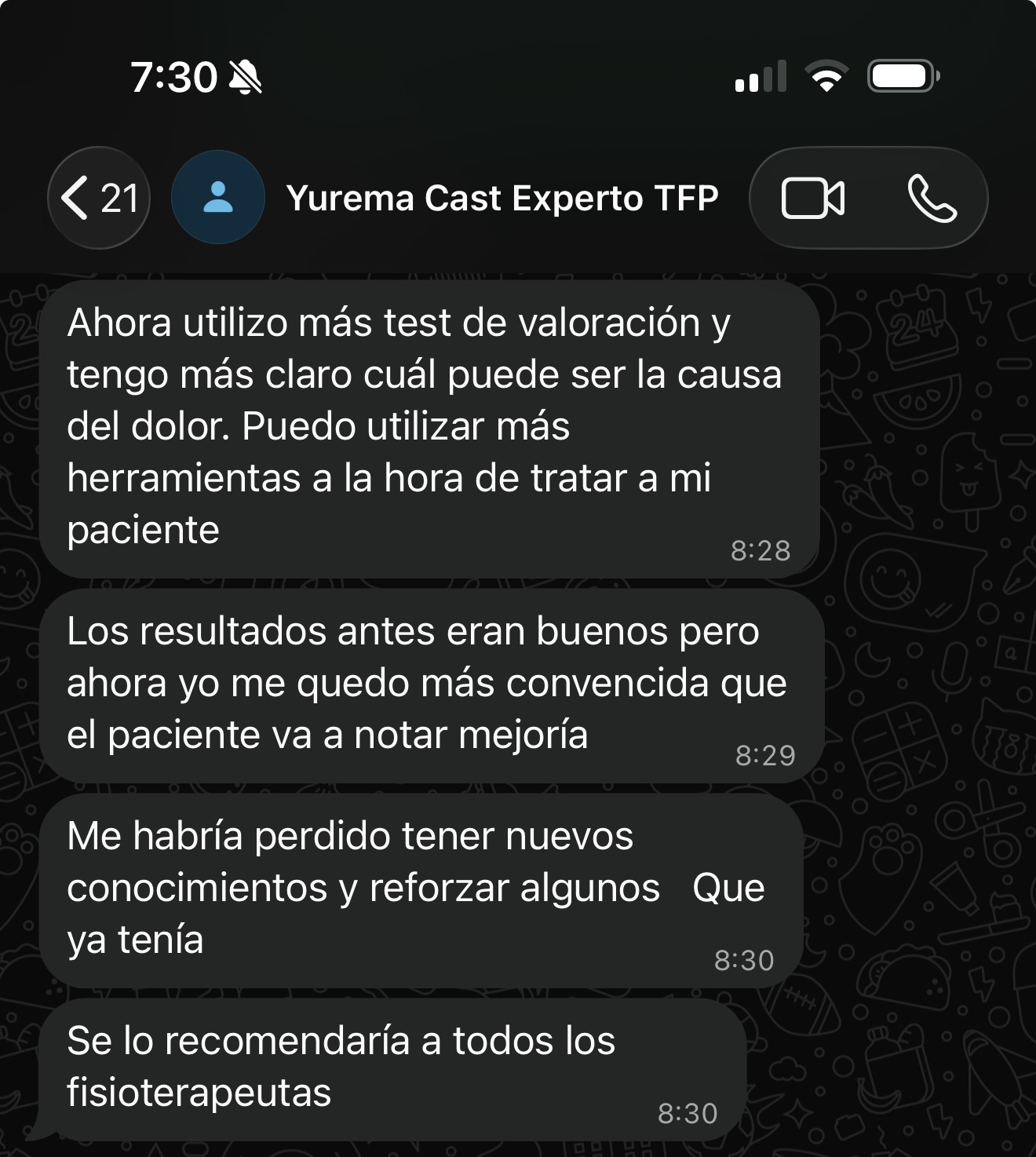 Testimonio de Yurema Cast, alumna del Experto en Fisioterapia Neuromusculoesquelética
