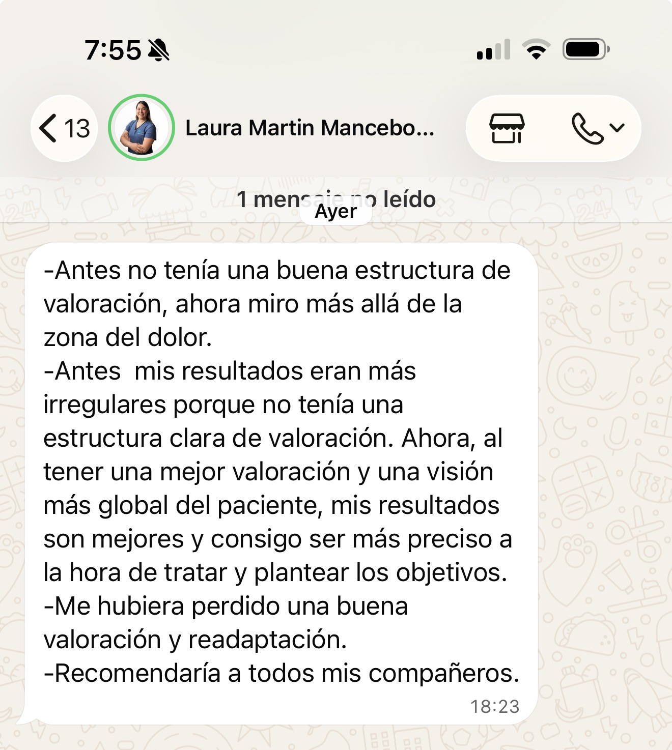 Testimonio de Laura Martín Mancebo, alumna del Experto en Fisioterapia Neuromusculoesquelética